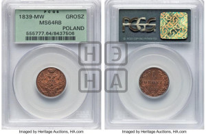 1 грош 1839 года МW