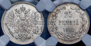 25 пенни 1906 года L