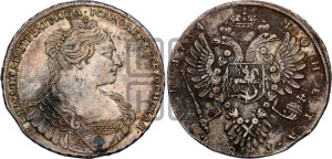 1 рубль 1734 года (тип 1735 года, без кулона на груди)