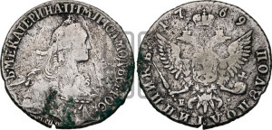 Полуполтинник  1769 года ММД/EI (без шарфа на шее)