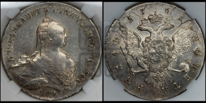 1 рубль 1761 года СПБ / Н К (СПБ, портрет “Ивановский”)
