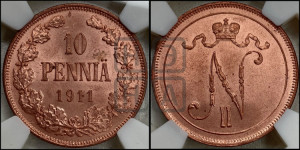 10 пенни 1911 года