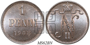 1 пенни 1908 года
