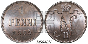 1 пенни 1909 года