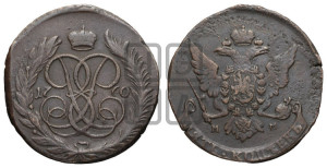 5 копеек 1760 года ММ (ММ)