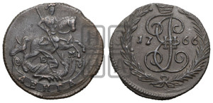 Денга 1766 года ЕМ (ЕМ, Екатеринбургский монетный двор)