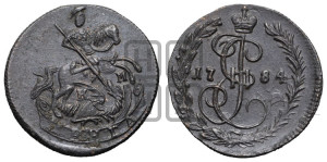 Денга 1784 года КМ (КМ, Сузунский монетный двор)