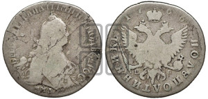 Полуполтинник  1766 года ММД/EI (с шарфом на шее)