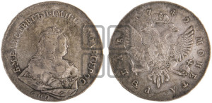 1 рубль 1742 года СПБ (СПБ под портретом)