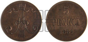 5 пенни 1889 года