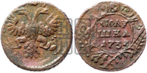 Полушка 1735 года (грудь узкая, в крыле 9-10 перьев)