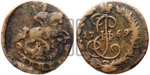 Денга 1769 года ЕМ (ЕМ, Екатеринбургский монетный двор)
