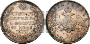 1 рубль 1831 года СПБ/НГ (Орел с опущенными крыльями)