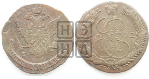 5 копеек 1772 года ЕМ (ЕМ, Екатеринбургский монетный двор)