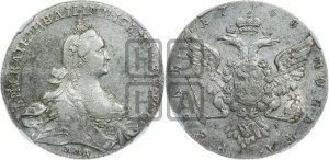 1 рубль 1768 года ММД/EI ( MMД, без шарфа на шее)