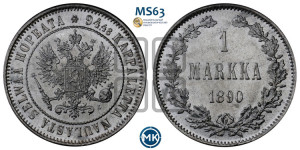 1 марка 1890 года L