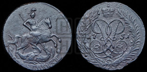 2 копейки 1761 года (гурт сетчатый)