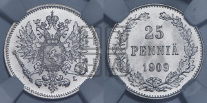 25 пенни 1909 года L
