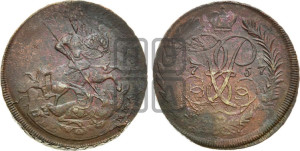2 копейки 1757 года (гурт сетчатый)