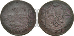 2 копейки 1757 года (гурт сетчатый)