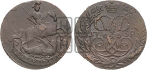 2 копейки 1758 года (гурт сетчатый)