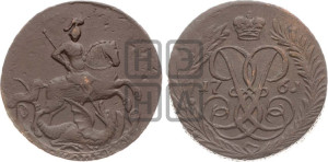 2 копейки 1761 года (гурт сетчатый)