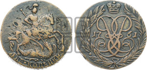 2 копейки 1761 года (гурт сетчатый)