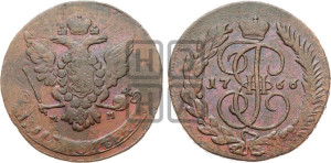 5 копеек 1766 года ММ (ММ, Красный  монетный двор)