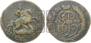 2 копейки 1766 года СПМ (СПМ, Санкт-Петербургский монетный двор)