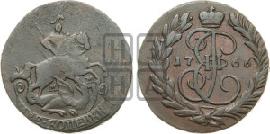 2 копейки 1766 года ММ (ММ, Красный  монетный двор)