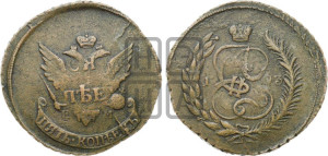 5 копеек 1793 года ЕМ (Павловский перечекан)