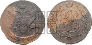 5 копеек 1793 года ЕМ (Павловский перечекан)