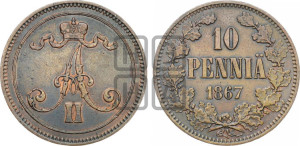 10 пенни 1867 года