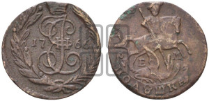Полушка 1766 года ЕМ (ЕМ, Екатеринбургский монетный двор)
