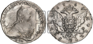 1 рубль 1759 года СПБ / Я I (СПБ, портрет “Ивановский”)