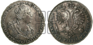 Полтина 1726 года (Портрет вправо, бюст внутри надписи)