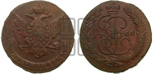 5 копеек 1766 года ММ (ММ, Красный  монетный двор)