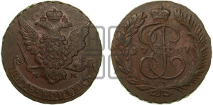 5 копеек 1767 года ММ (ММ, Красный  монетный двор)