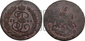 2 копейки 1766 года ММ (ММ, Красный  монетный двор)