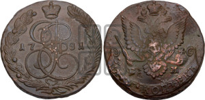 5 копеек 1781 года ЕМ (ЕМ, Екатеринбургский монетный двор)