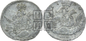 5 копеек 1755 года СПБ (кружок большого формата)