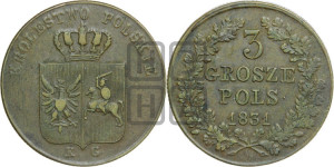 3 гроша 1831 года KG