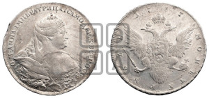 1 рубль 1737 года (портрет работы Гедлингера)