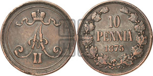 10 пенни 1875 года