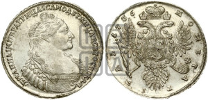 1 рубль 1736 года (с кулоном на груди)
