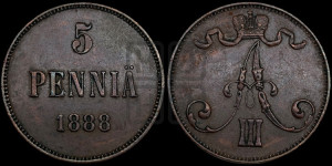 5 пенни 1888 года
