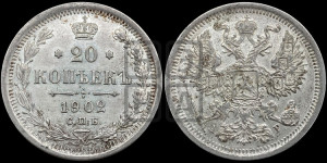 20 копеек 1902 года СПБ/АР