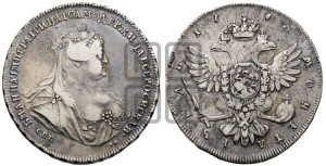 1 рубль 1740 года СПБ (петербургский тип)