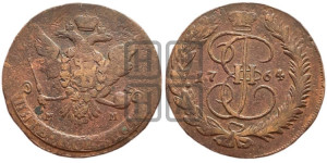 5 копеек 1764 года ММ (ММ, Красный  монетный двор)