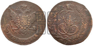 5 копеек 1766 года ММ (ММ, Красный  монетный двор)